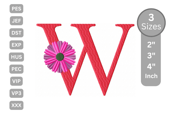 Blossom Alphabet Letter - W: A Floral Monogram for Meaningful Gifts