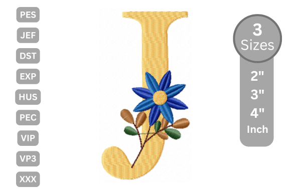 Botanical Flower Letter - J: A Charming Touch for Personalized Gifts