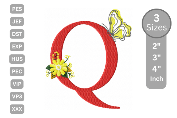 Butterfly Bloom Alphabet - Q: A Charming Touch for Personalized Gifts