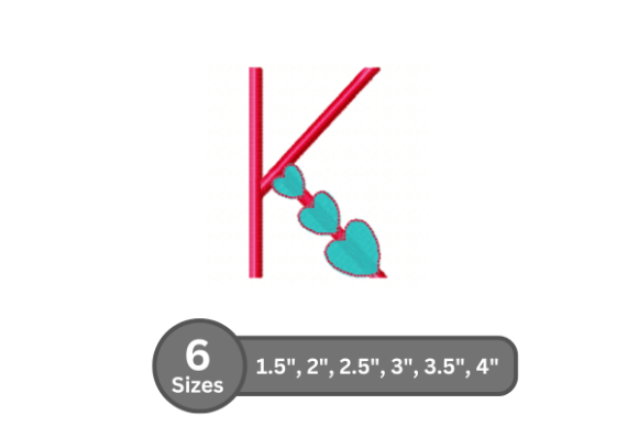 Candy Heart Alphabet -K: A Designer’s Take on Sweet Sweatshirt Embroidery