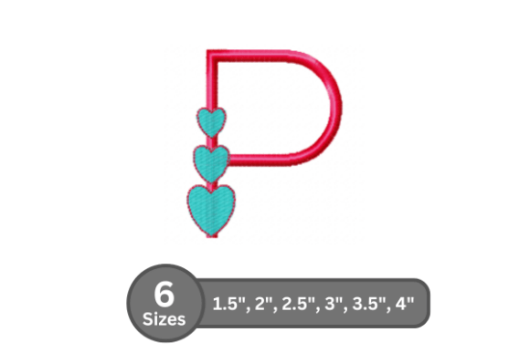 Candy Heart Alphabet -P