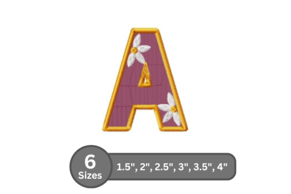 Daisy Joy Alphabet -a: A Charming Touch for Personalized Embroidery