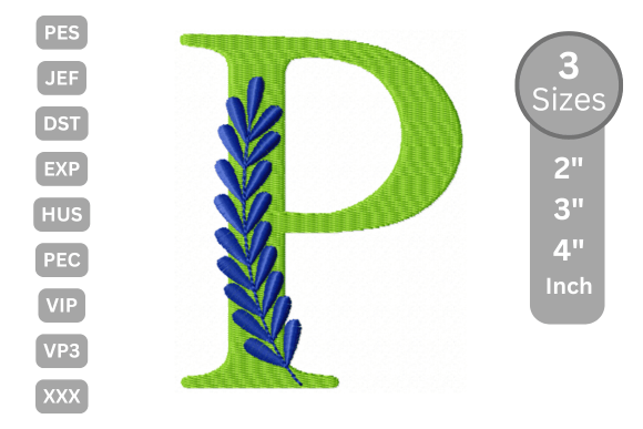 Elegant Floral Alphabet Letter-P: A Designer’s Review