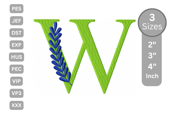 Elegant Floral Alphabet Letter-W: A Designer’s Review