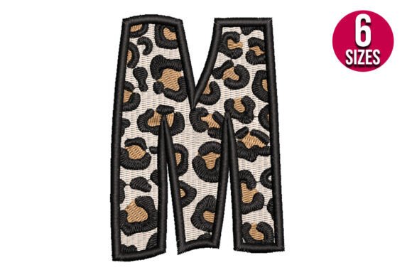 Leopard Print Letter M: A Wildly Stylish Choice for Personalized Embroidery