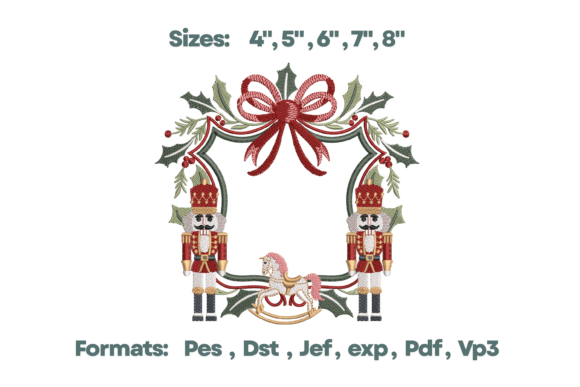 Nutcracker Frame Holly Monogram