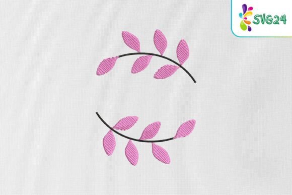 Pink Leaf Wreath: A Versatile Floral Design for Embroidery Sellers