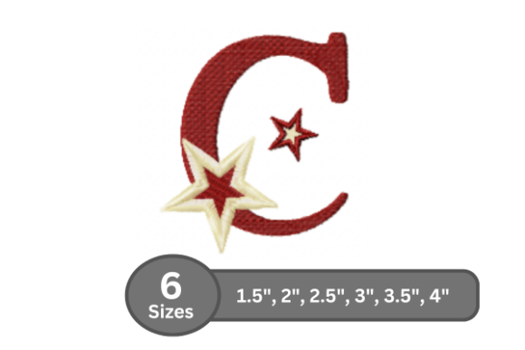 Star Pop Alphabet - C: A Stylish Touch for Personalized Embroidery