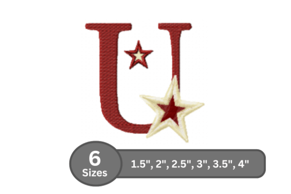 Star Pop Alphabet - U: A Stylish Monogram for Seasonal Crafts