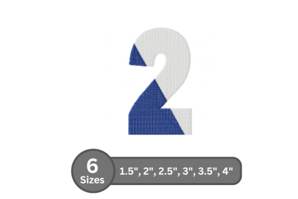 Stylish Monogramming with Twin Fill Number - 2